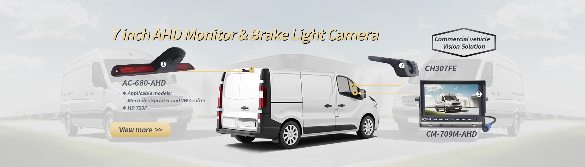 HD Brake Light Rearview Camera