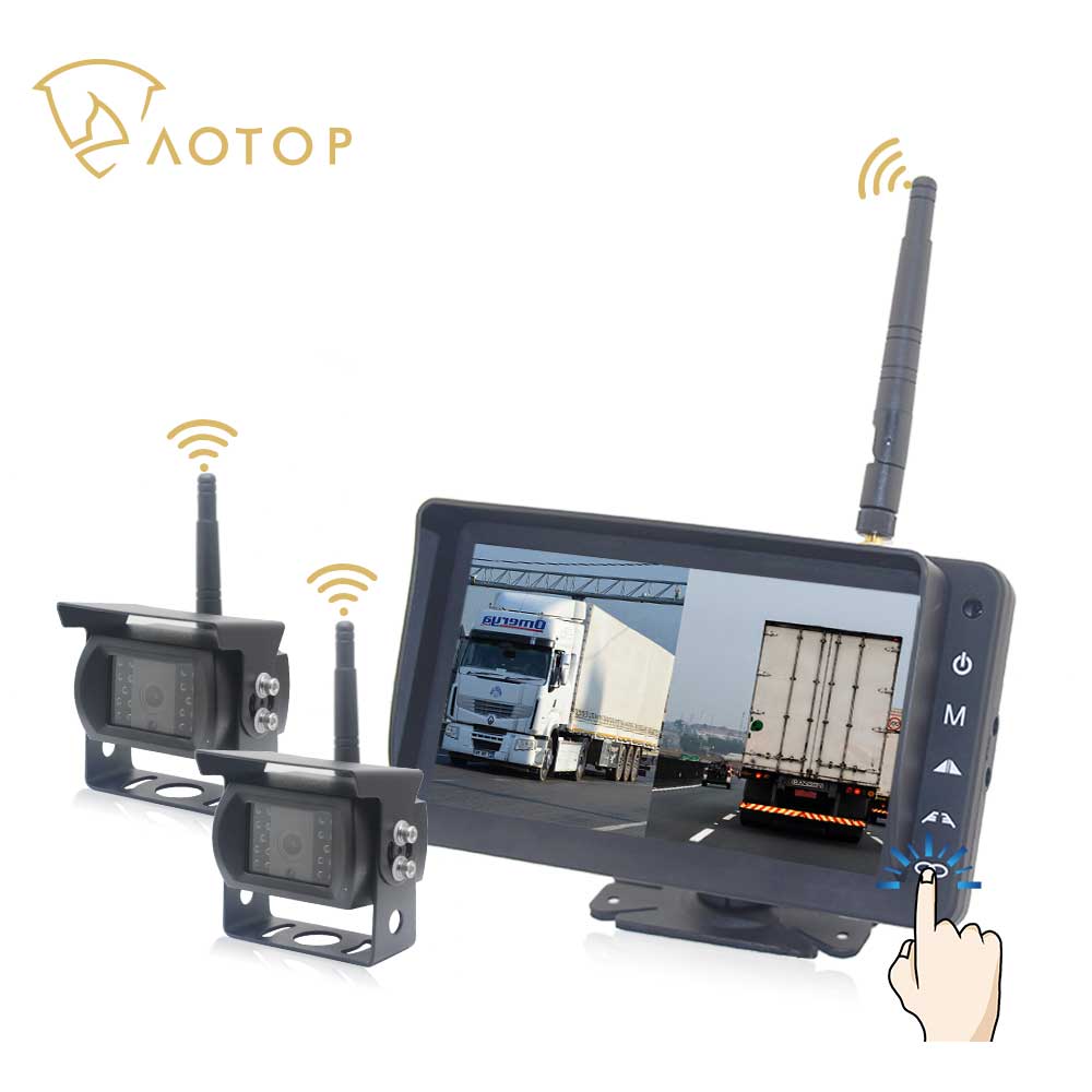 CM-718MDW 2 Channels 1080P Wireless Rear View System Support DVR