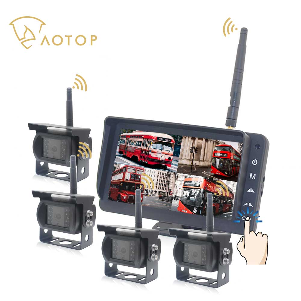 CM-718MDW 4 Channels 1080P Wireless Rear View System Support DVR 
