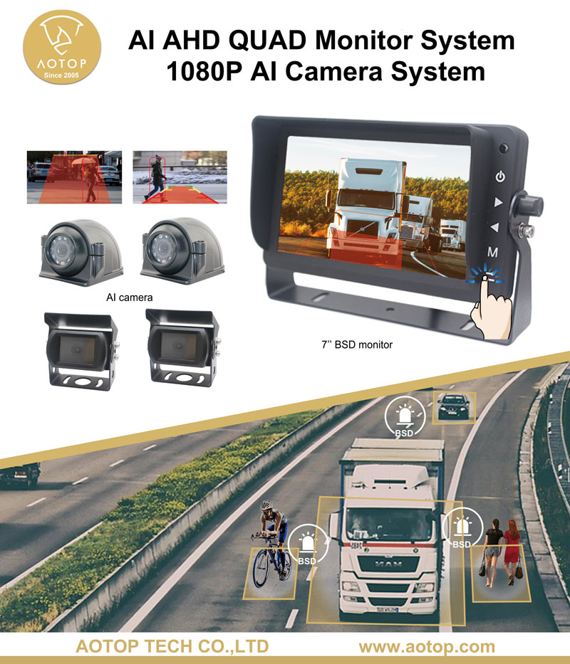 AI AHD QUAD Monitor System 1080P AI Camera System